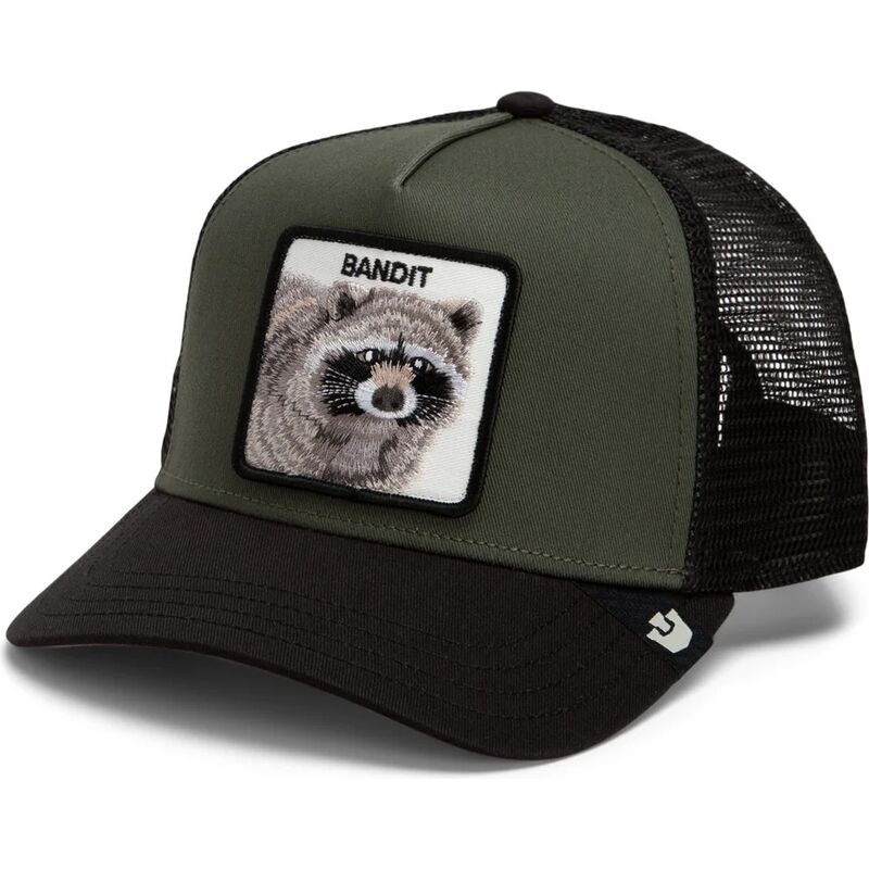 casquette-trucker-verte-et-noire-raton-laveur-bandit-original-recipe-the-farm-goorin-bros