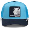 casquette-trucker-bleue-et-bleue-marine-loup-legend-wolf-original-recipe-the-farm-goorin-bros