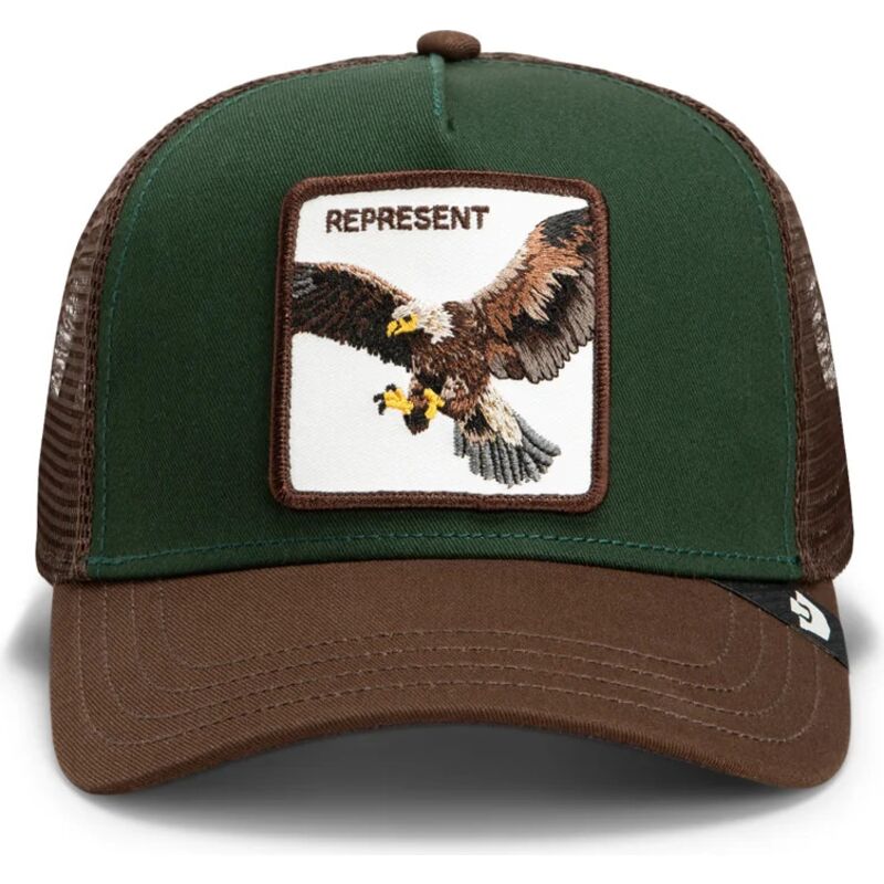 casquette-trucker-verte-et-marron-aigle-represent-eagle-original-recipe-the-farm-goorin-bros