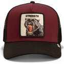 mutzen-gebogen-rot-snapback-strength-panther-original-recipe-the-farm-goorin-bros