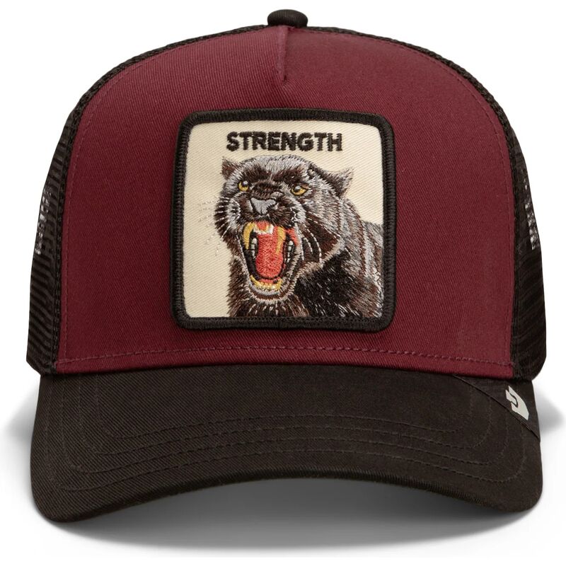 mutzen-gebogen-rot-snapback-strength-panther-original-recipe-the-farm-goorin-bros