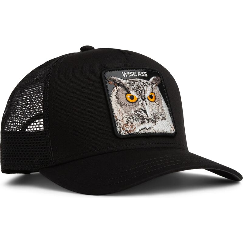 casquette-trucker-noire-hibou-wise-ass-original-recipe-the-farm-goorin-bros