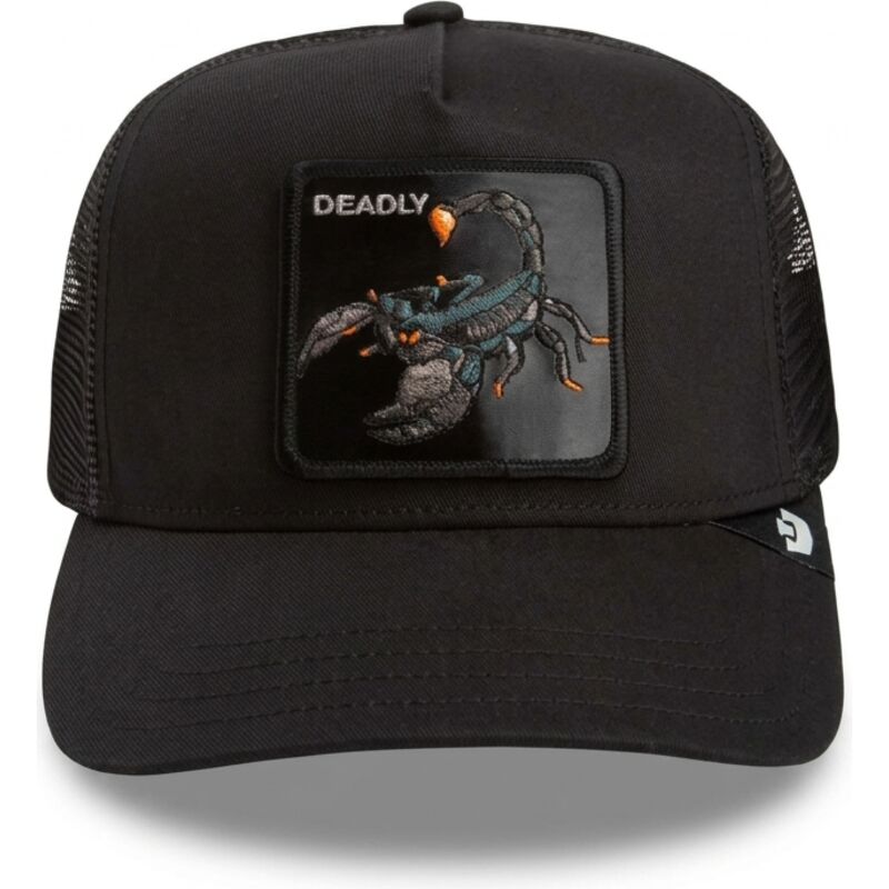 mutzen-gebogen-schwarz-snapback-deadly-scorpion-original-recipe-the-farm-goorin-bros