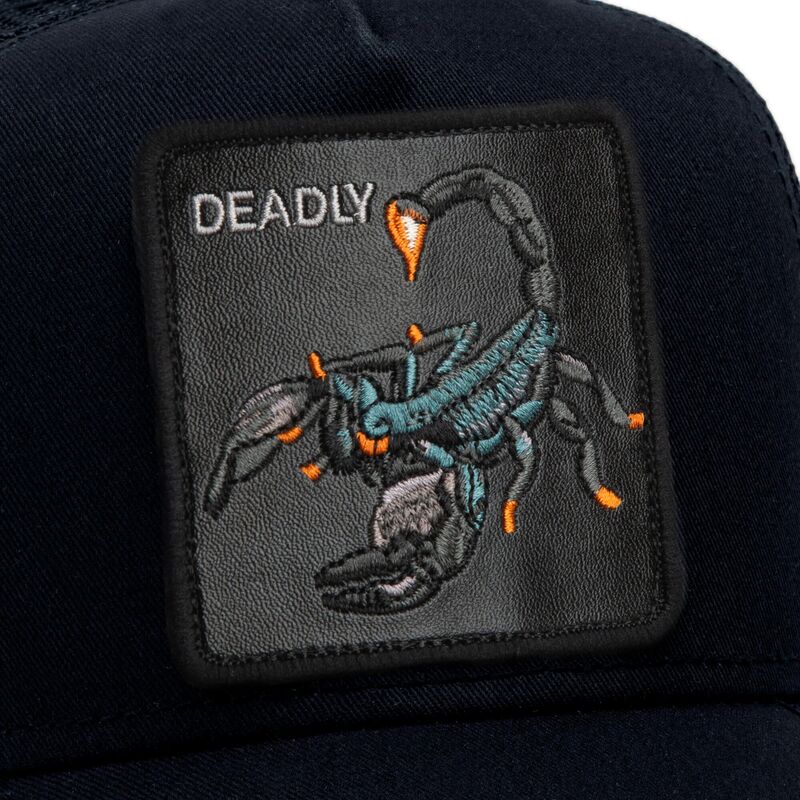 casquette-trucker-noire-scorpion-deadly-scorpion-original-recipe-the-farm-goorin-bros casquette-trucker-noire-scorpion-deadly-scorpion-original-recipe-the-farm-goorin-bros
