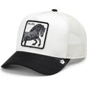 casquette-trucker-blanche-et-noire-cheval-digital-stallion-split-decision-the-farm-goorin-bros