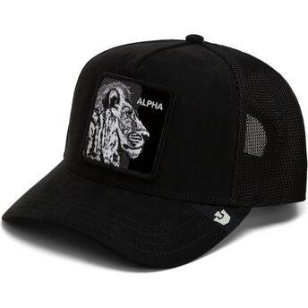 Mützen gebogen schwarz snapback Black Out Lion Blackened Metallic Alpha The Farm Goorin Bros.