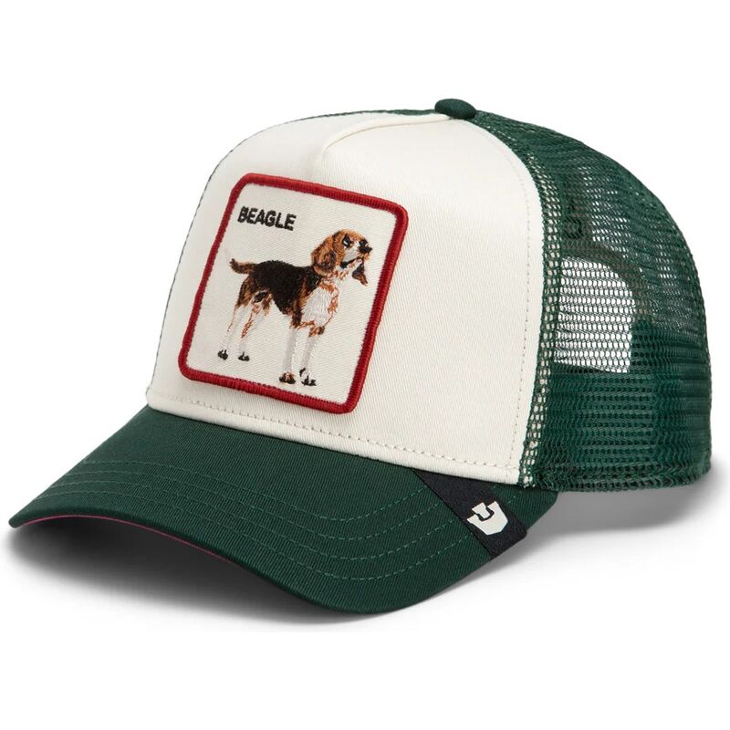 casquette-trucker-verte-chien-shadow-beagle-off-the-leash-the-farm-goorin-bros