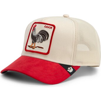 Mützen gebogen rot snapback The Suede Rooster Microsuede Cock The Farm Goorin Bros.
