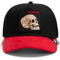 mutzen-gebogen-schwarz-snapback-cancelled-skull-microsuede-the-farm-goorin-bros