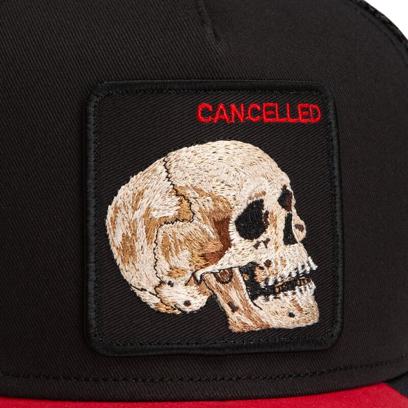 mutzen-gebogen-schwarz-snapback-cancelled-skull-microsuede-the-farm-goorin-bros