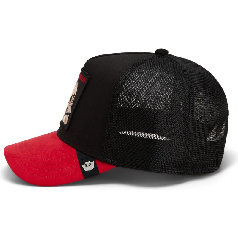 mutzen-gebogen-schwarz-snapback-cancelled-skull-microsuede-the-farm-goorin-bros