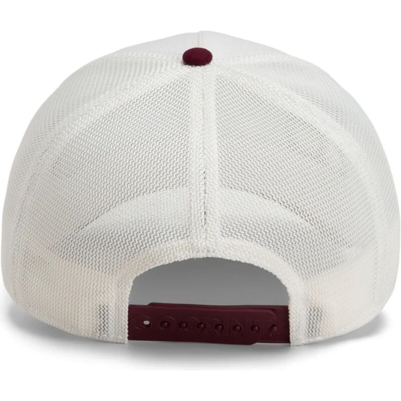 casquette-trucker-blanche-et-grenat-rottweiler-suede-alpha-microsuede-the-farm-goorin-bros