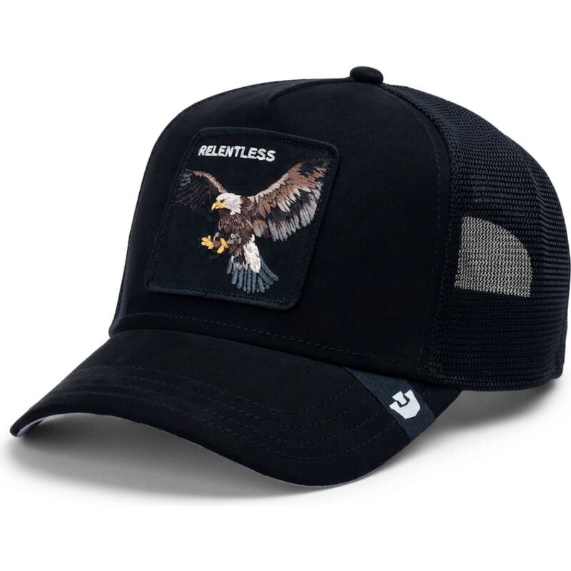 casquette-trucker-noire-aigle-suede-relentless-eagle-microsuede-the-farm-goorin-bros