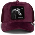mutzen-gebogen-rot-snapback-velour-legend-the-farm-goorin-bros