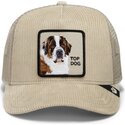 casquette-trucker-beige-chien-corduroy-top-dog-ridgeline-the-farm-goorin-bros