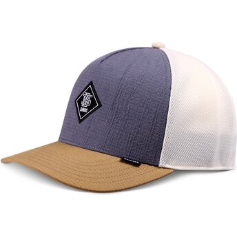 Casquette trucker bleue et marron New HFT Seer Block Djinns