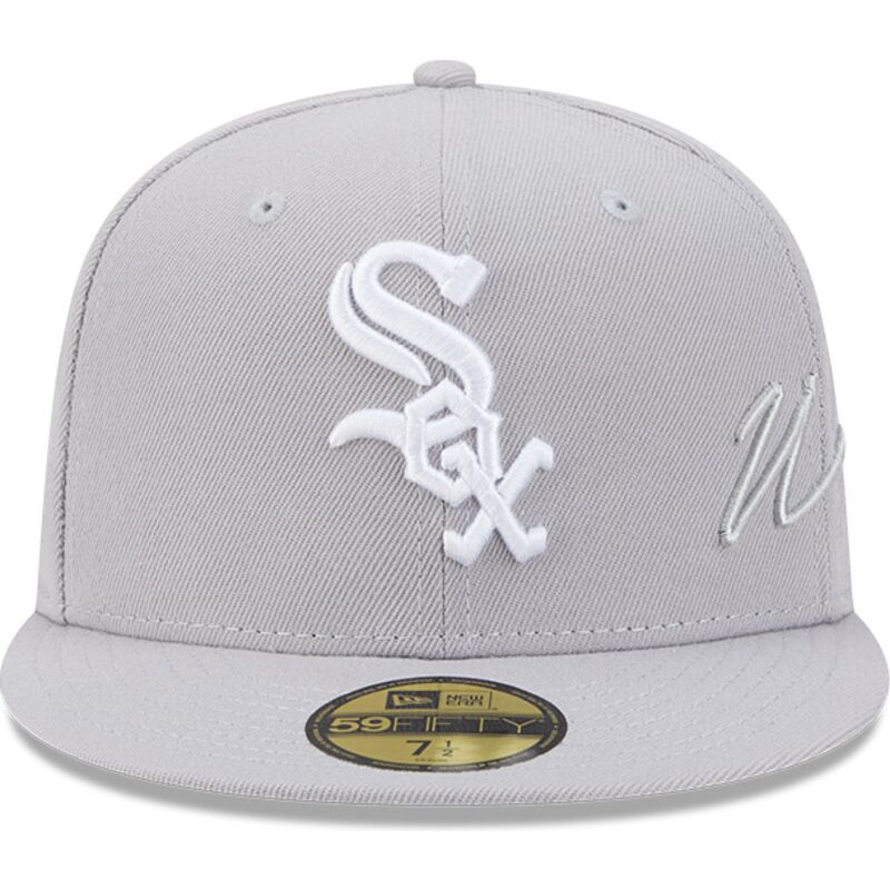 mutzen-flach-grau-angepasst-59fifty-side-script-der-chicago-white-sox-mlb-von-new-era mutzen-flach-grau-angepasst-59fifty-side-script-der-chicago-white-sox-mlb-von-new-era