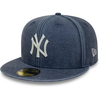 Mützen flach marineblau angepasst 59FIFTY Washed der New York Yankees MLB von New Era