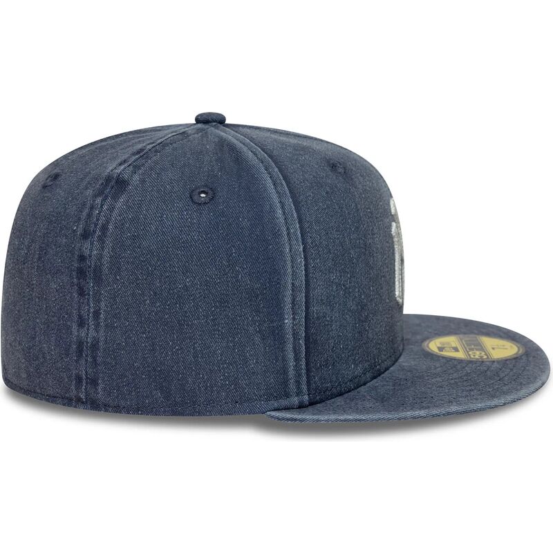 mutzen-flach-marineblau-angepasst-59fifty-washed-der-new-york-yankees-mlb-von-new-era