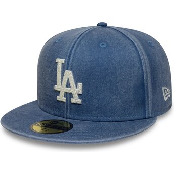 Mützen flach blau angepasst 59FIFTY Washed der Los Angeles Dodgers MLB von New Era