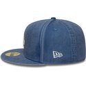 mutzen-flach-blau-angepasst-59fifty-washed-der-los-angeles-dodgers-mlb-von-new-era