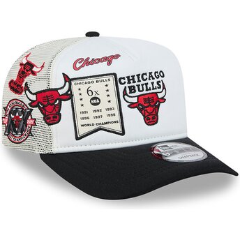 Mützen gebogen weiß snapback Hardwood Classics 9FIFTY A Frame Precurved der Chicago Bulls NBA von New Era