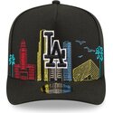 mutzen-gebogen-schwarz-snapback-9fifty-a-frame-precurved-skyline-der-los-angeles-dodgers-mlb-von-new-era