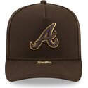 mutzen-gebogen-braun-snapback-9fifty-a-frame-precurved-visor-pin-der-atlanta-braves-mlb-von-new-era