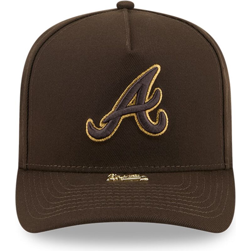 mutzen-gebogen-braun-snapback-9fifty-a-frame-precurved-visor-pin-der-atlanta-braves-mlb-von-new-era mutzen-gebogen-braun-snapback-9fifty-a-frame-precurved-visor-pin-der-atlanta-braves-mlb-von-new-era