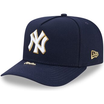Casquette courbée bleue marine snapback 9FIFTY A Frame Precurved Visor Pin New York Yankees MLB New Era