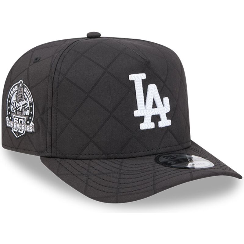 casquette-courbee-noire-snapback-9fifty-a-frame-precurved-checkered-los-angeles-dodgers-mlb-new-era