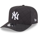mutzen-gebogen-schwarz-snapback-9fifty-a-frame-precurved-checkered-der-new-york-yankees-mlb-von-new-era