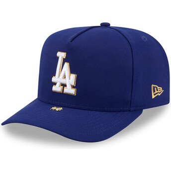 Casquette courbée bleue snapback 9FIFTY A Frame Precurved Visor Pin Los Angeles Dodgers MLB New Era