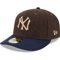 mutzen-gebogen-braun-angepasst-59fifty-precurved-der-new-york-yankees-mlb-von-new-era