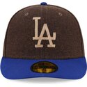 casquette-courbee-marron-et-bleue-ajustee-59fifty-precurved-los-angeles-dodgers-mlb-new-era