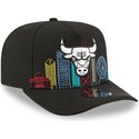 mutzen-gebogen-schwarz-snapback-9fifty-a-frame-precurved-skyline-der-chicago-bulls-nba-von-new-era