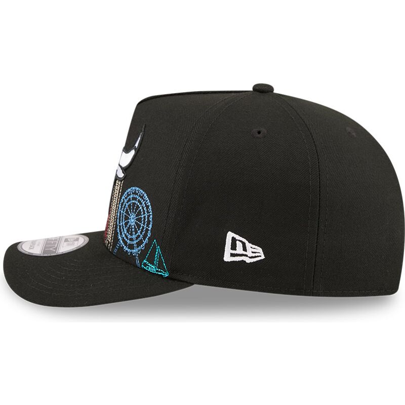 casquette-courbee-noire-snapback-9fifty-a-frame-precurved-skyline-chicago-bulls-nba-new-era