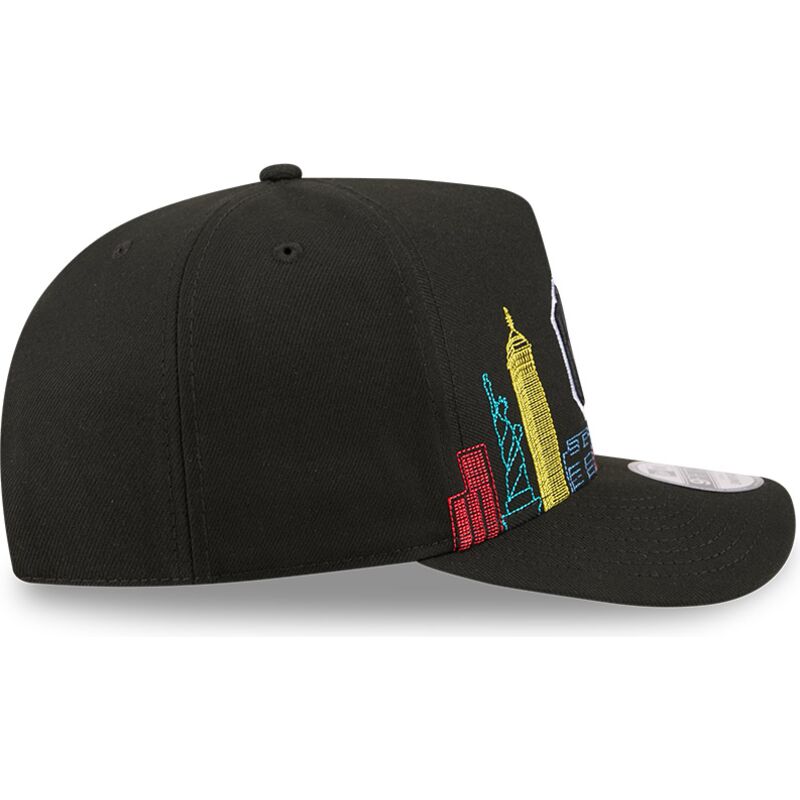 mutzen-gebogen-schwarz-snapback-9fifty-a-frame-precurved-skyline-der-new-york-yankees-mlb-von-new-era