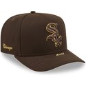 mutzen-gebogen-braun-snapback-9fifty-a-frame-precurved-visor-pin-der-chicago-white-sox-mlb-von-new-era