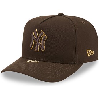 Casquette courbée marron snapback 9FIFTY A Frame Precurved Visor Pin New York Yankees MLB New Era