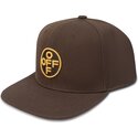 mutzen-flach-braun-snapback-off-embroidered-twill-von-l-ab-c-o-off-white