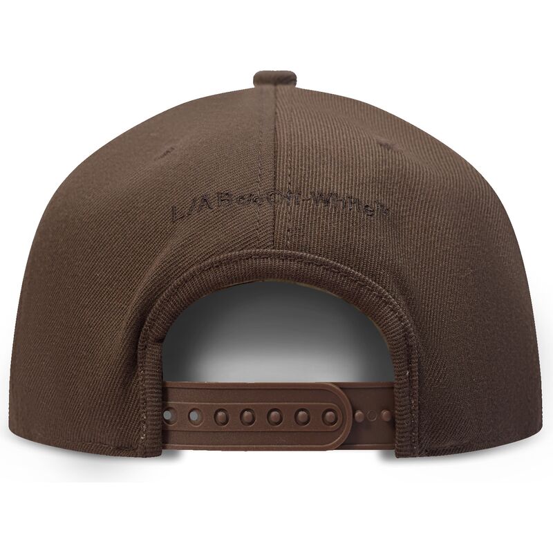 mutzen-flach-braun-snapback-off-embroidered-twill-von-l-ab-c-o-off-white