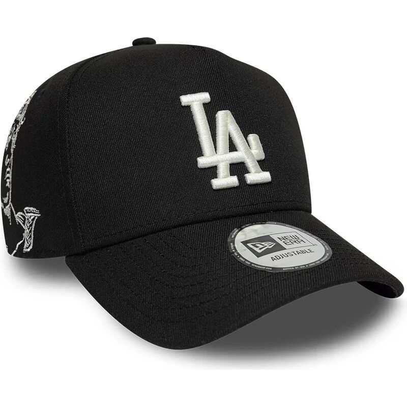 casquette-courbee-noire-snapback-e-frame-mythical-icon-los-angeles-dodgers-mlb-new-era