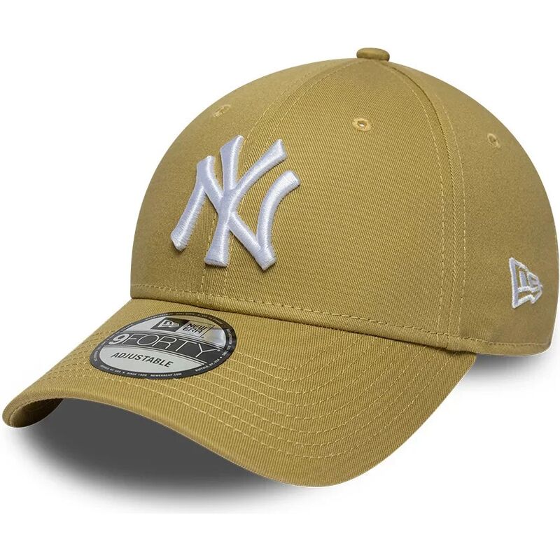 mutzen-gebogen-khaki-verstellbares-band-9forty-league-essential-der-new-york-yankees-mlb-von-new-era