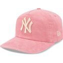 mutzen-gebogen-rosa-verstellbares-band-19twenty-precurved-corduroy-pastel-der-new-york-yankees-mlb-von-new-era