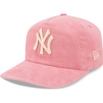 Mützen gebogen rosa verstellbares band 19TWENTY Precurved Corduroy Pastel der New York Yankees MLB von New Era