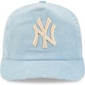 mutzen-gebogen-blau-verstellbares-band-19twenty-precurved-corduroy-pastel-der-new-york-yankees-mlb-von-new-era