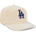 mutzen-gebogen-beige-verstellbares-band-19twenty-precurved-corduroy-pastel-der-los-angeles-dodgers-mlb-von-new-era