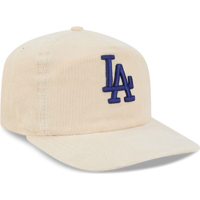 casquette-courbee-beige-ajustable-avec-logo-bleu-19twenty-precurved-corduroy-pastel-los-angeles-dodgers-mlb-new-era
