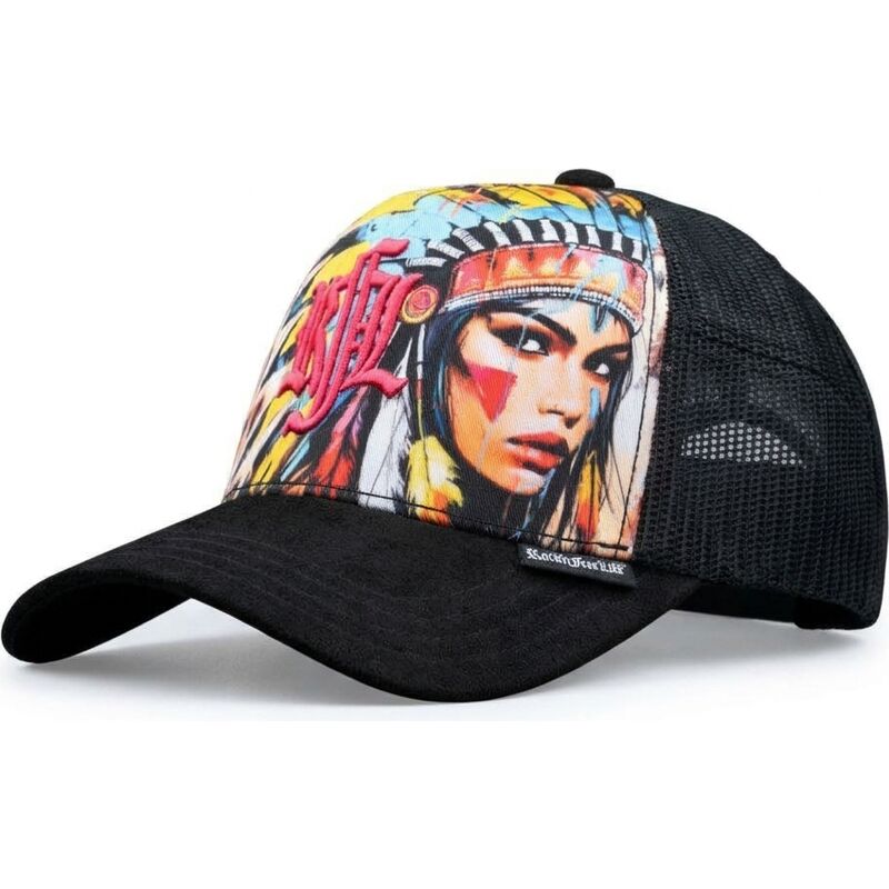gorra-trucker-negra-n235-apache-de-rocknfreelife gorra-trucker-negra-n235-apache-de-rocknfreelife